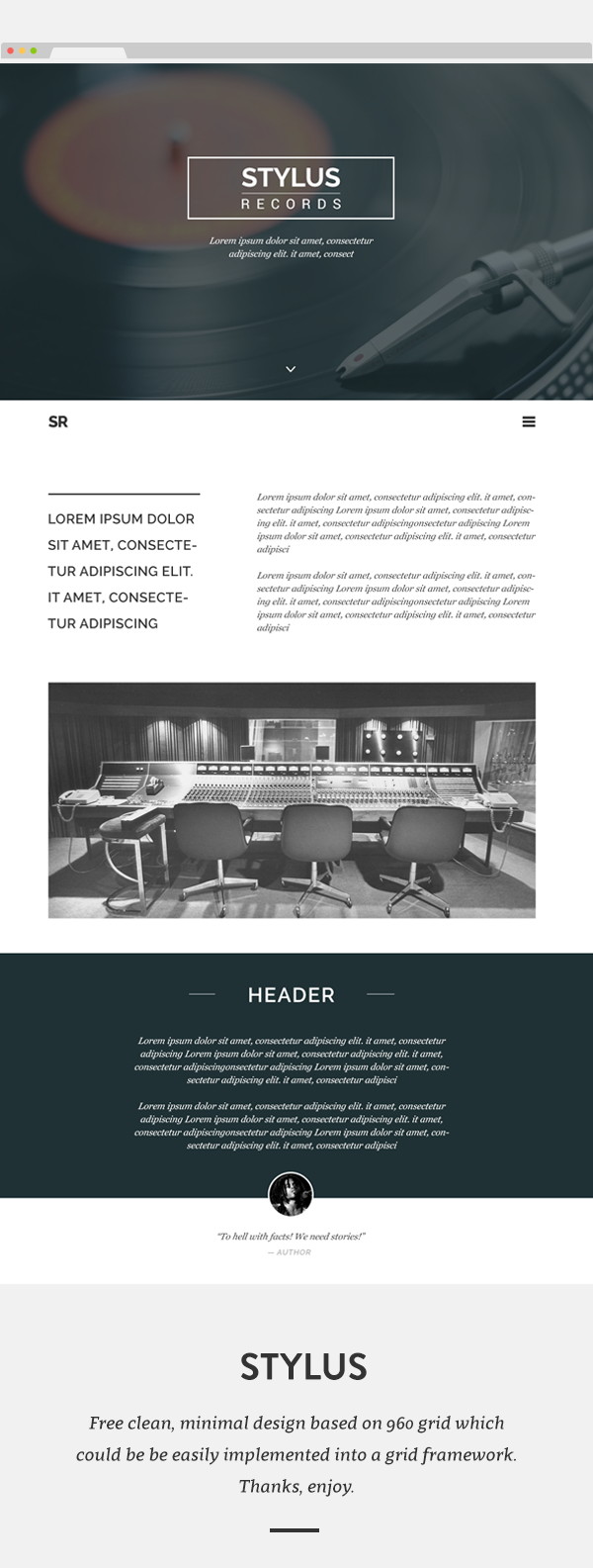 free Homepage Design PSD Template