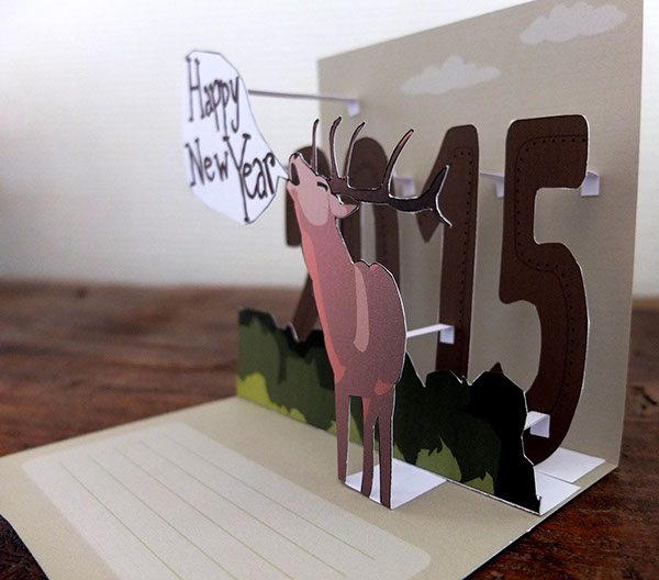 Pop-up New Year Greeting Card
