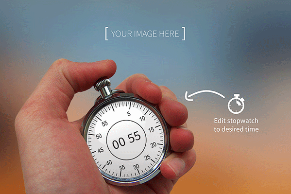 Stopwatch Countdown Timer Mockup PSD Template