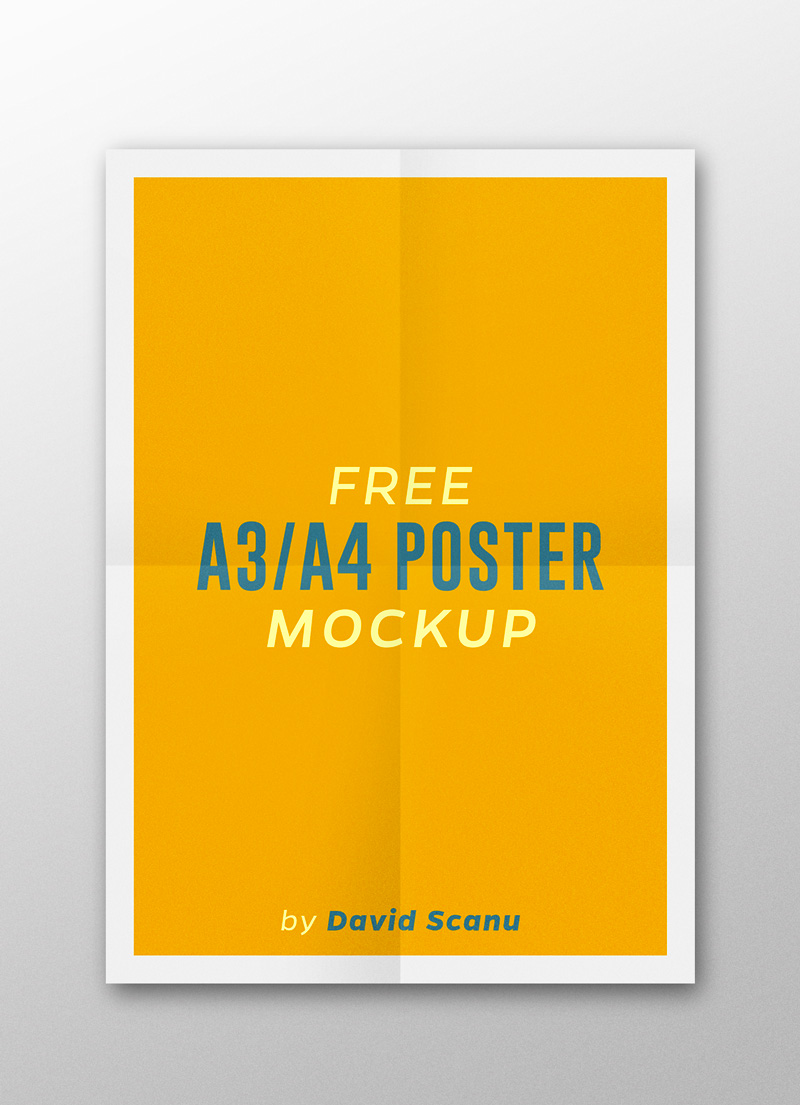 A3  A4 Flyer Poster Mock Up PSD Template 04.