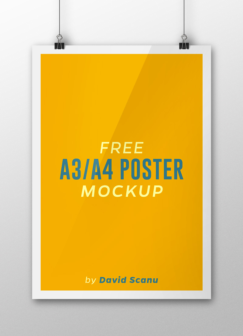 A3  A4 Flyer Poster Mock Up PSD Template 05.