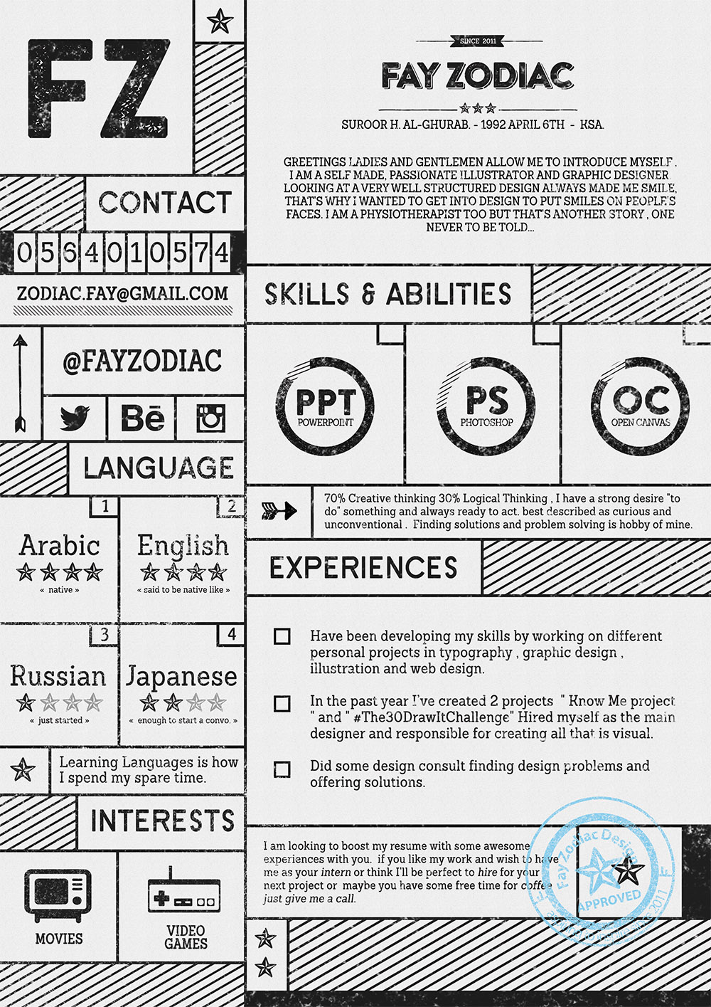 Free Resume Template PSD Download
