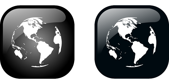 Black earth icon vector