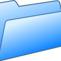 Blue file folder vector