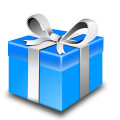 Blue gift box,gift vector