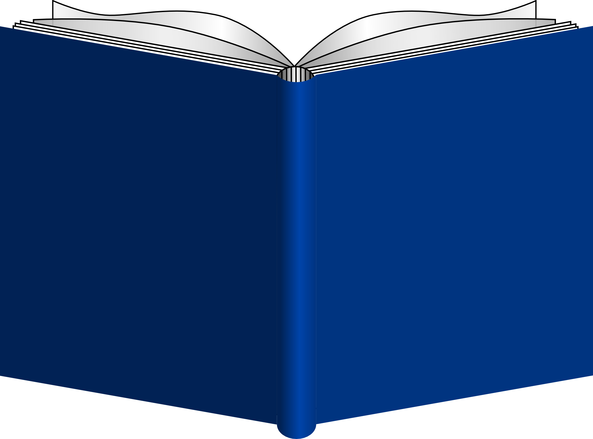 Blue open book vector