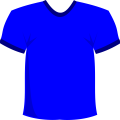 Blue,short sleeved T-shirt vector