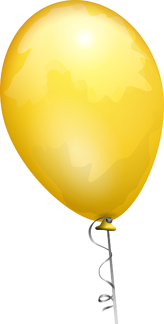 Cartoon Yellow Balloon Vector