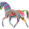 Cartoon animal,zebra horse vector