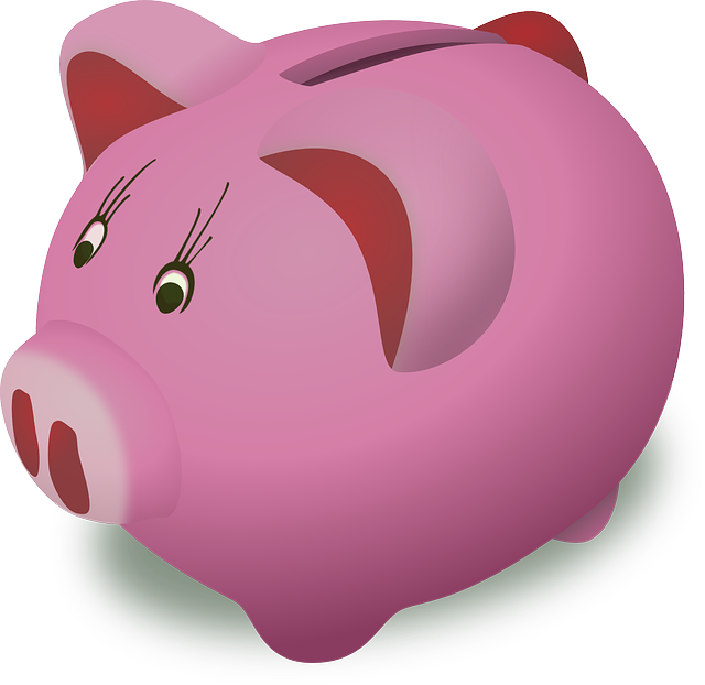 Cartoon money pot - piggy bank vector