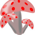 Cartoon red mushroom vector