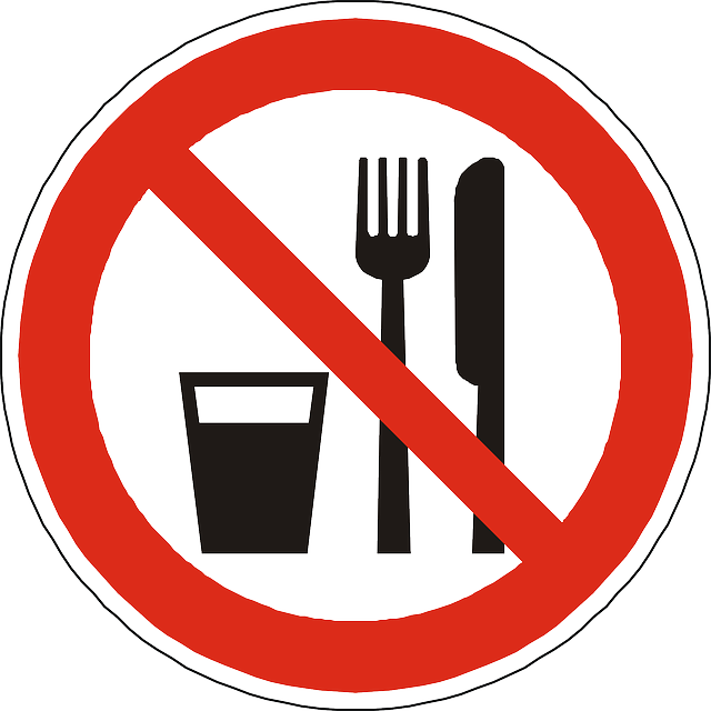 Eat & Drink prohibitory sign Free vector