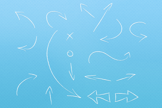 Free hand written arrows in Adobe Illustrator vectors