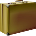 Golden suitcase,luggage vector
