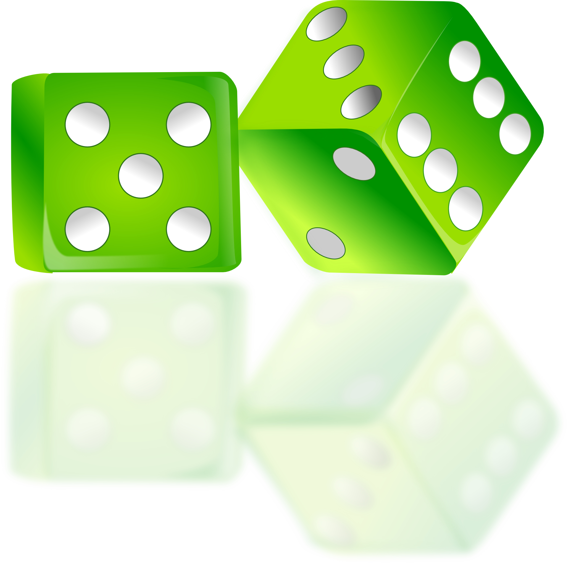 Green dice vector