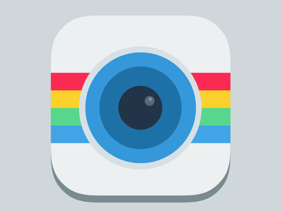 Instagram Flat Icon Free PSD