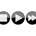 Media Player-Pause, fast forward, backward button icon vector