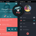 Mobile App Design UI Free PSD