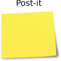 Office yellow Post-It Notes vector