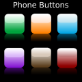 Phone flat button icon color scheme
