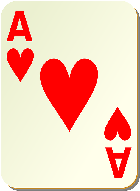 Poker -A heart free vector