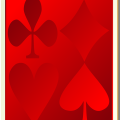 Red playing card game vector