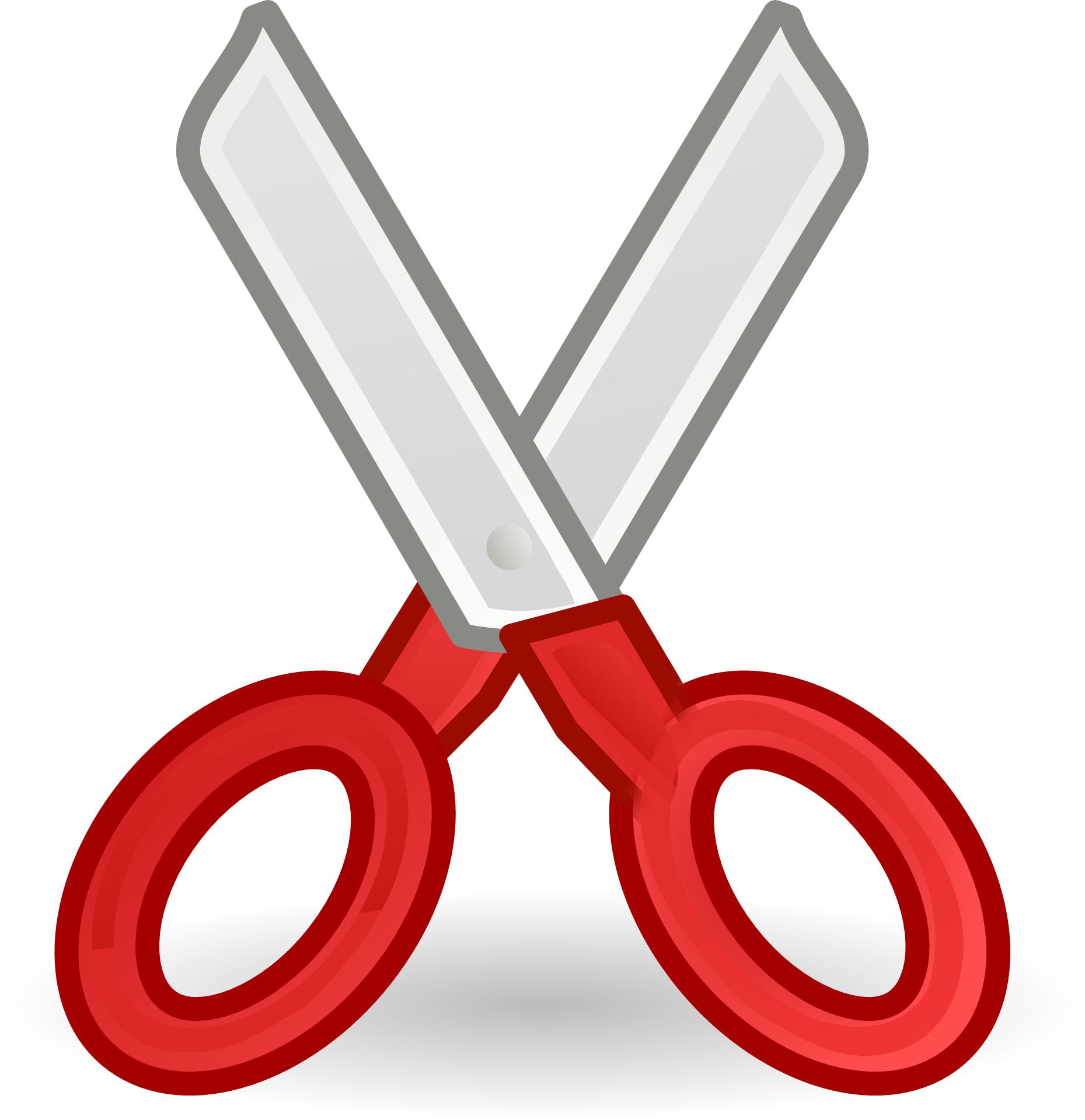 Red scissor icon vector
