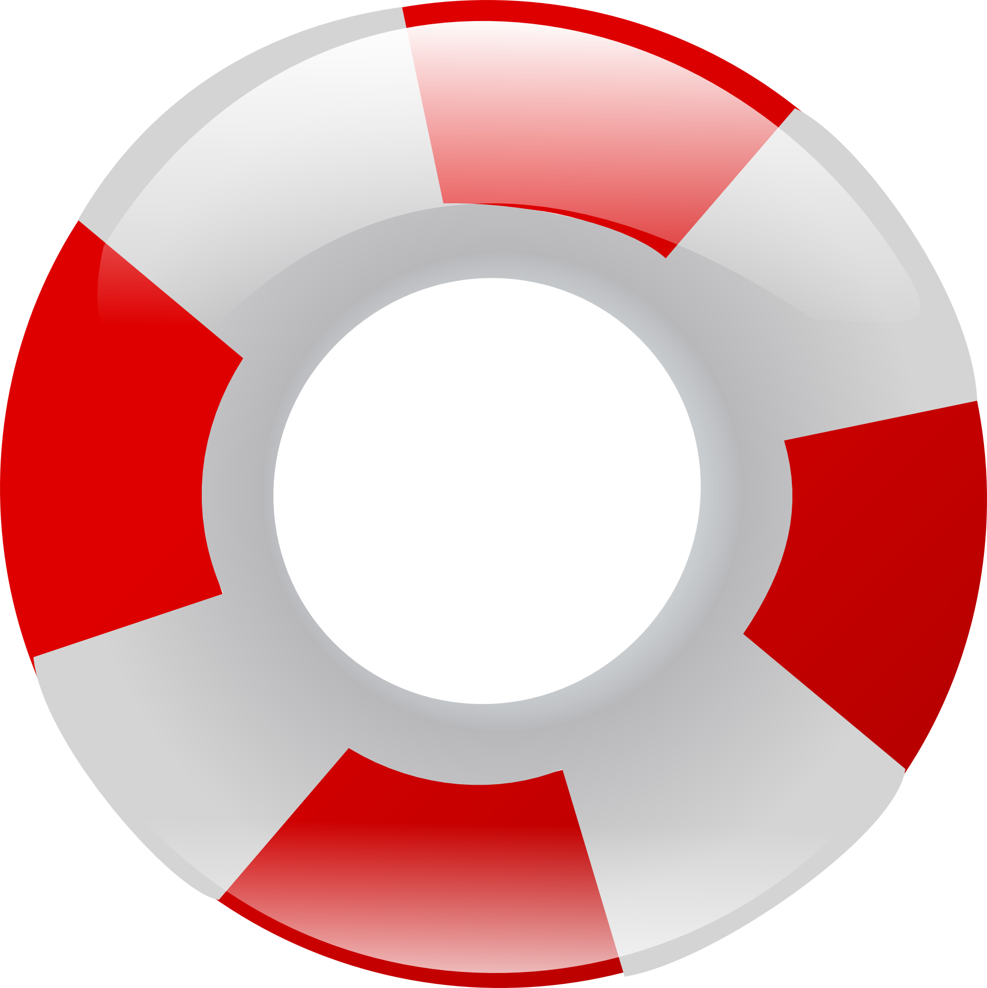 Red white ring life buoy vector