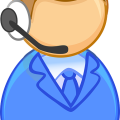 Simple icon of customer service people vector