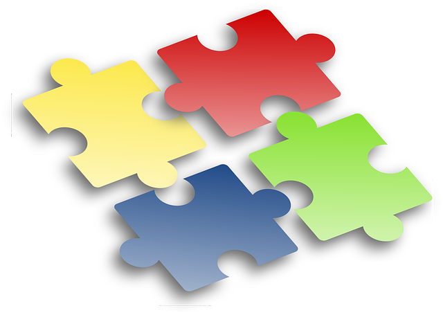 Simple jigsaw puzzle game vector