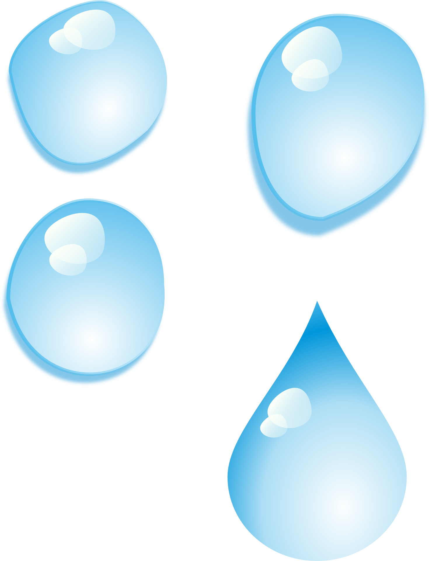Water drop-raindrop blue cartoon vector