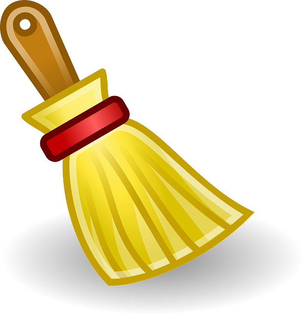 Yellow besom free vector
