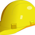 Yellow safety helmet for builder & hewer