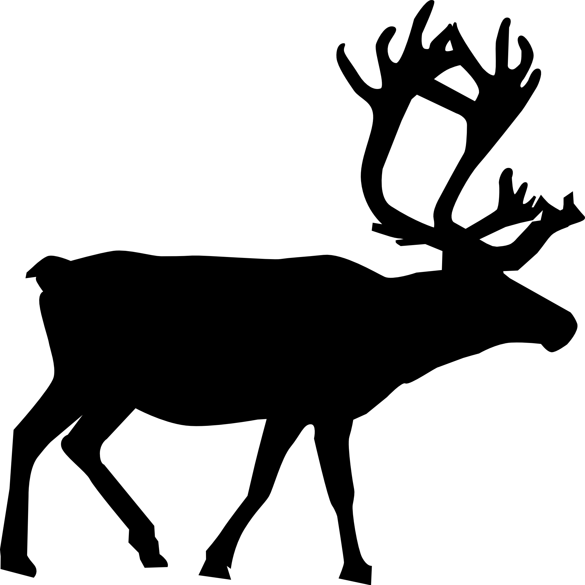 Animal silhouette,reindeer vector