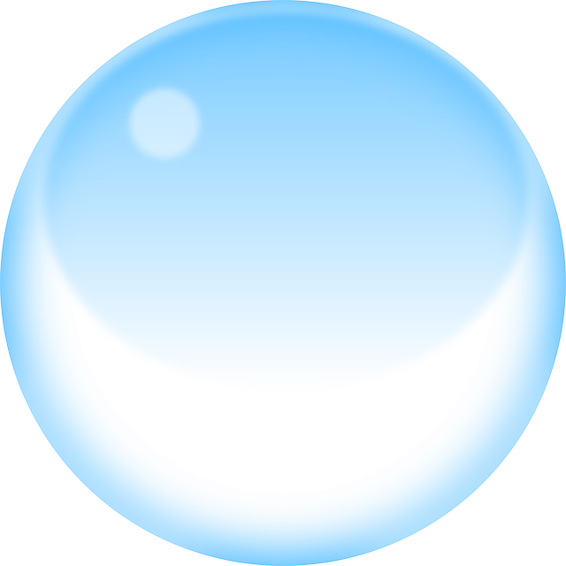 blue crystal ball magic vector