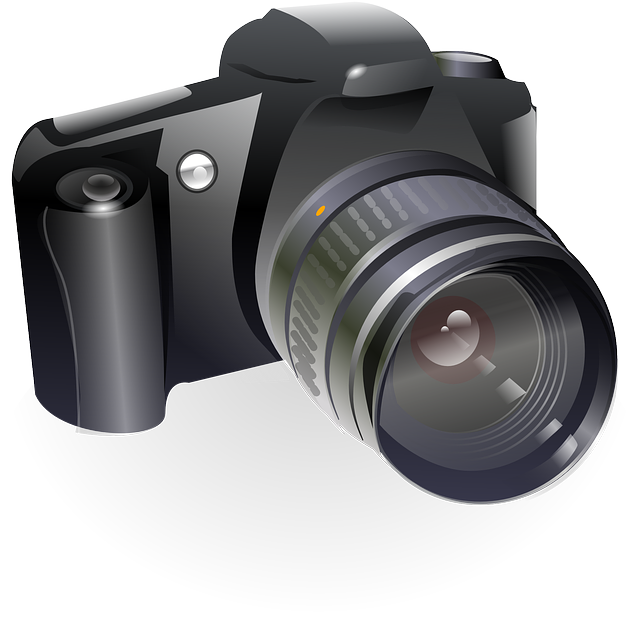 Canon slr digital lens camera vector