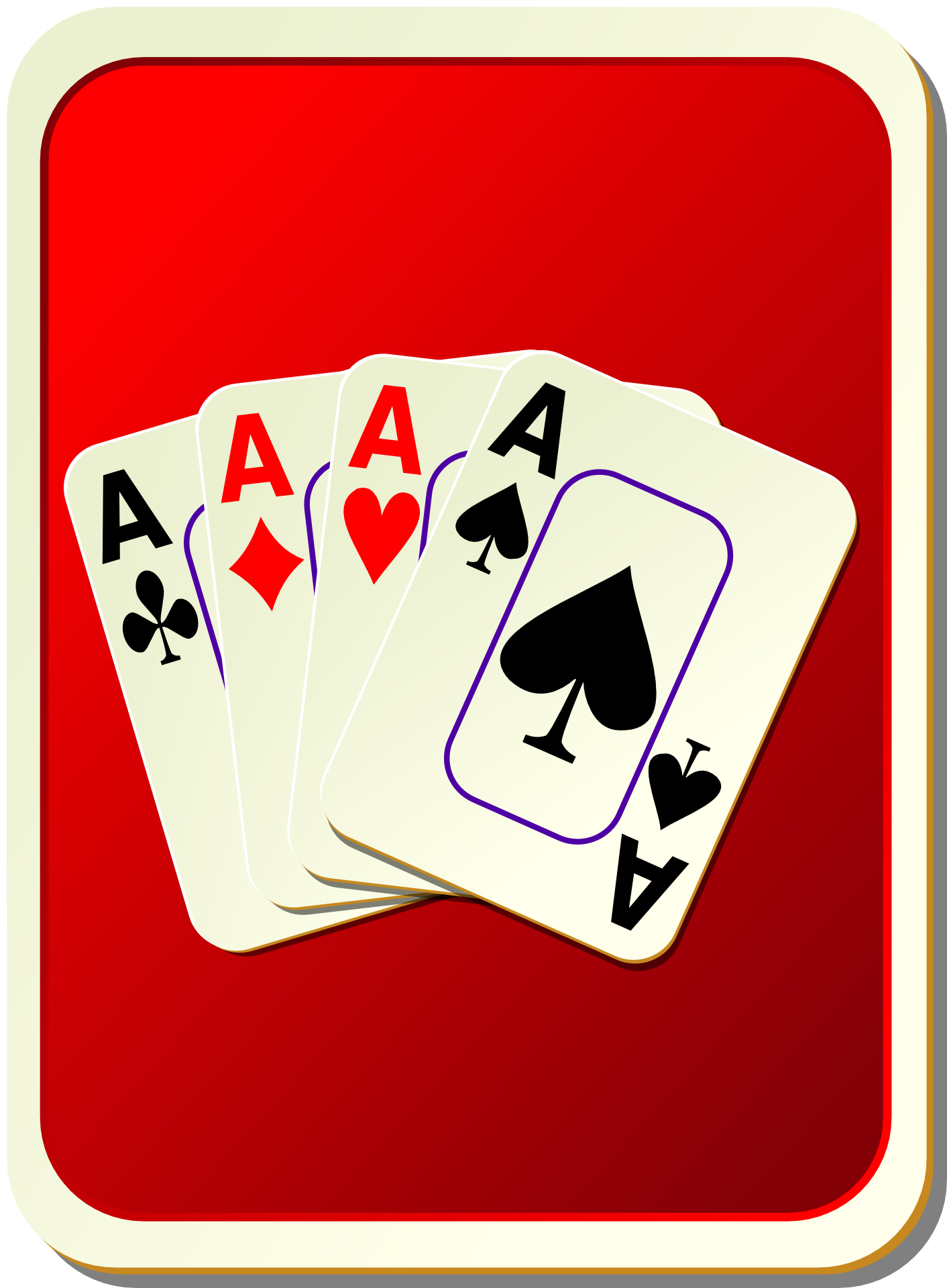 Card game,playing card ,Aces vector