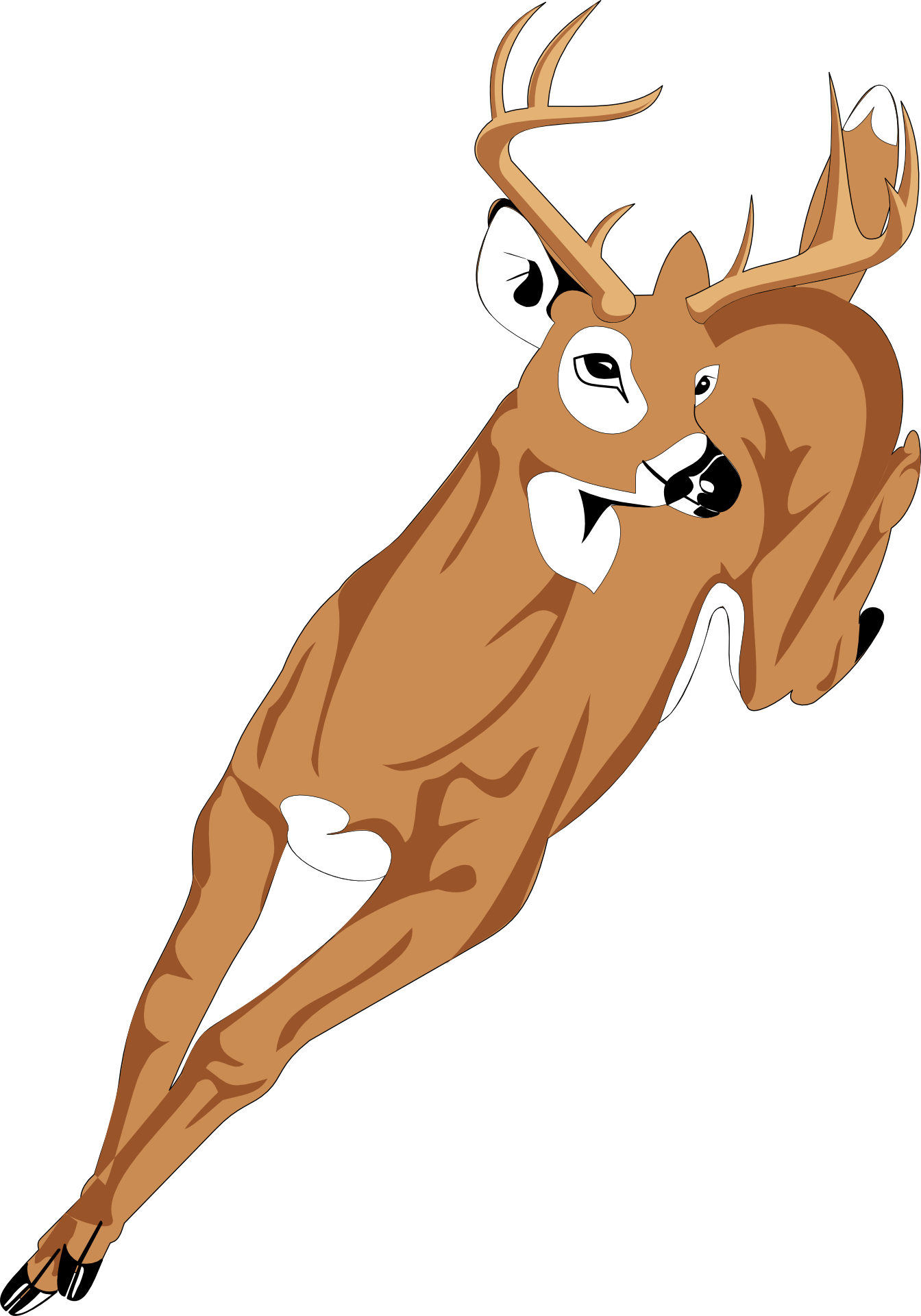 Cartoon animal-running deer vector