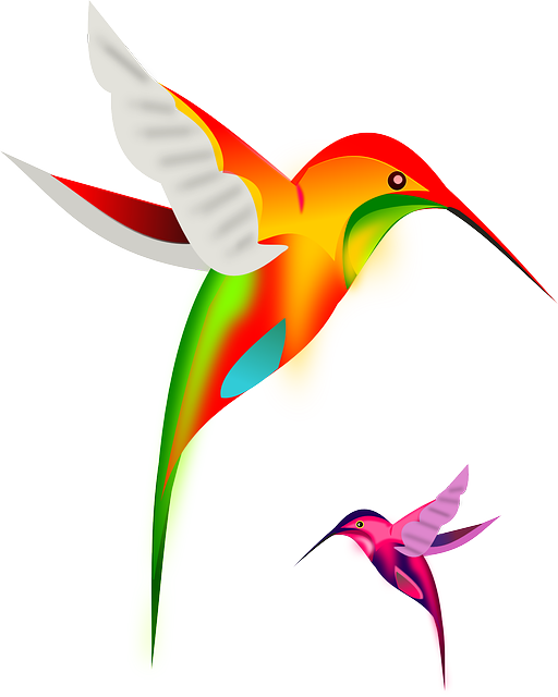 Cartoon fly birds free vector