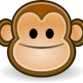 cartoon monkey smile & face vector