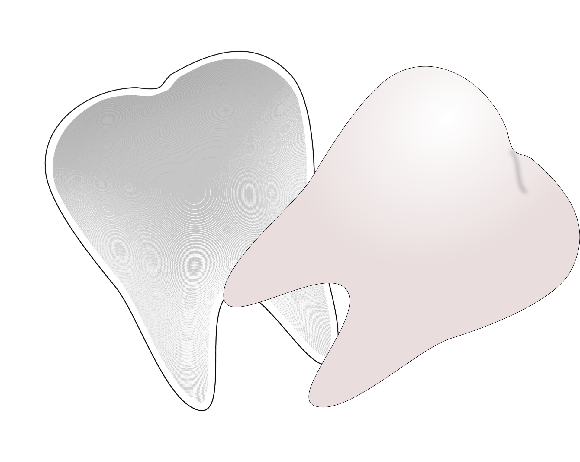 Cartoon teeth, dental, molar tooth vector