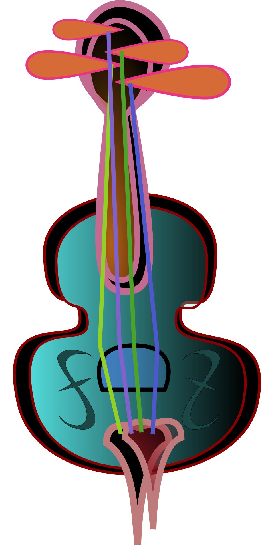 Cartoon,musical instrument,violin vector