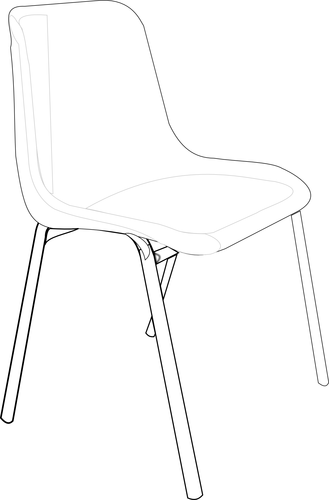 Chair outline,furniture free vector