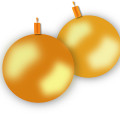 gold christmas balls-ornaments- ball vector