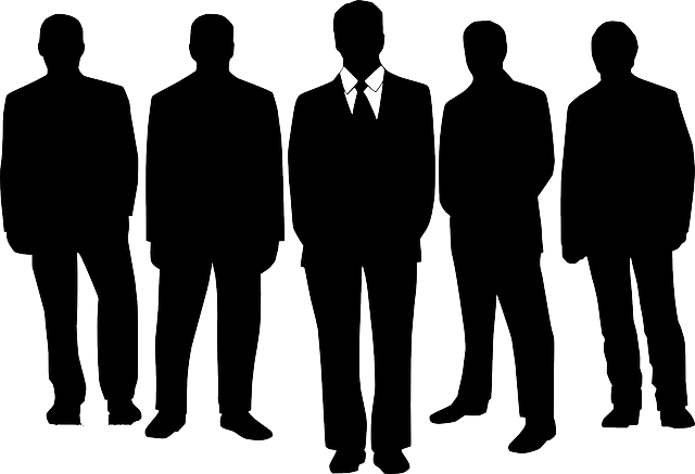 business men silhouette free vector