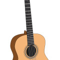 musical instrument,brown guitar vector
