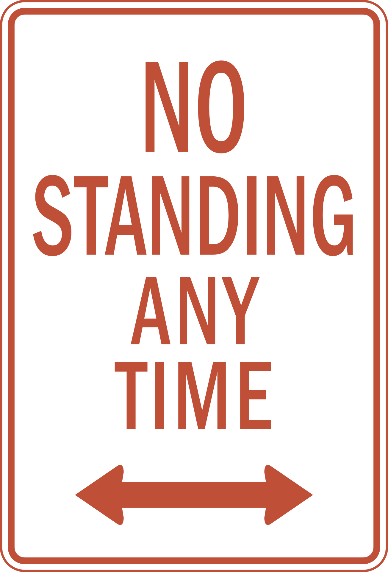 No standing any time,sign vector