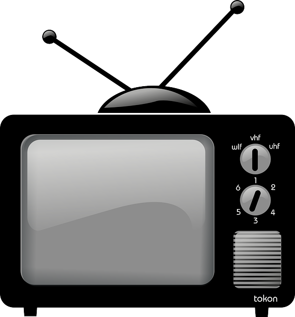 Old television set vector