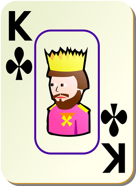 Playing card K-poker vector