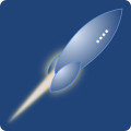 space ship-aerospace plane-blue outer space vector